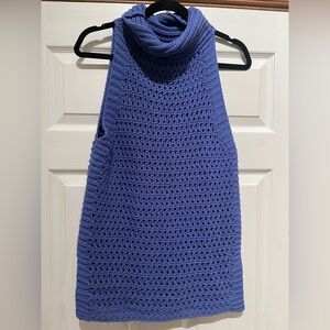 Free People Small Women’s Purple Ocean Cowl Neck Sweater with Textured Knit